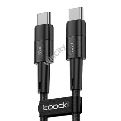 Cable USB-C to USB-C Toocki TXCTT2-YS03, 1m, FC 60W (black)