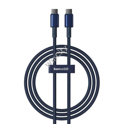 Cable USB-C to USB-C Baseus Tungsten Gold, 100W, 1m (blue)