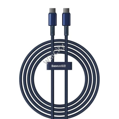 Cable USB-C to USB-C Baseus Tungsten Gold, 100W, 2m (blue)