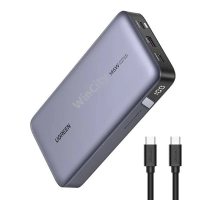 UGREEN PB205 powerbank 25000mAh, USB + 2x USB-C, 145W PD (szürke)