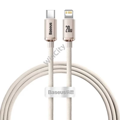 Kabel USB-C do iP Baseus Crystal Shine, 20W, 1.2m (różowy)