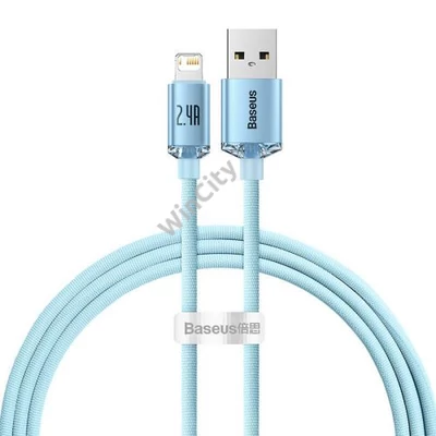 Kabel USB do iP Baseus Crystal Shine, 2.4A, 1.2m (niebieski)