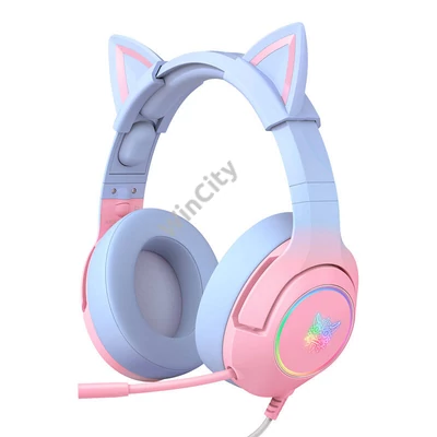 ONIKUMA K9 7.1 Gaming Headphones Pink and Blue