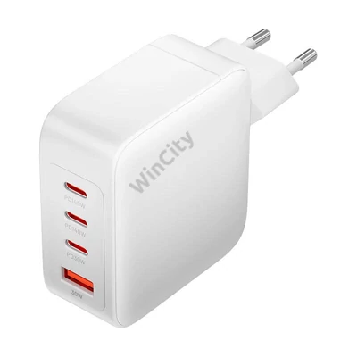 Wall charger, Vention, FEIW0-EU, 3xUSB-C, USB- A, 140W/140W/30W/18W, GaN (white)