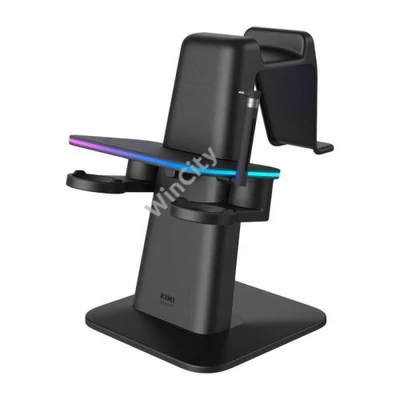 RGB függőleges állvány Meta Officially Co-Branded Kiwi Design QC03 a Meta Quest 3/Quest 2/Quest PRO-hoz Meta Quest 3/Quest 2/Quest PRO Fekete