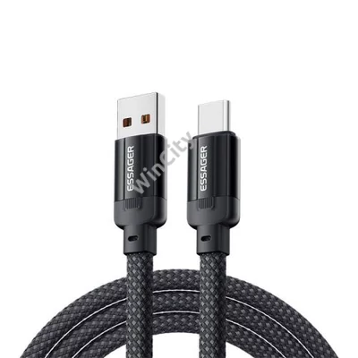 USB to USB-C cable, Essager, EXCT-YS01-P, 100W, 1m (black)