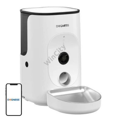 Dogness F15 WiFi 4L-es intelligens ételadagoló kamerával, rozsdamentes acél tartállyal (fehér)