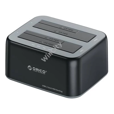 Orico docking station for 2.5" / 3.5" HDD / SSD, 5Gbps, USB-A to USB-B with cloning function (black)