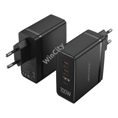 Vention FEGB0-EU 2xUSB-C 1xUSB-A 100W/100W/30W GaN network charger (black)