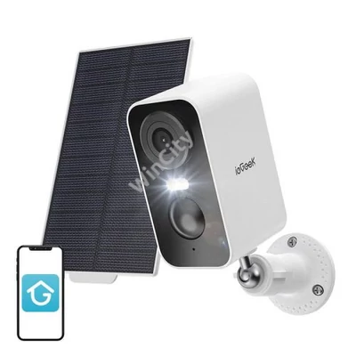 Wireless 3MP WiFi outdoor camera ieGeek ZS-GX3S white with solar panel