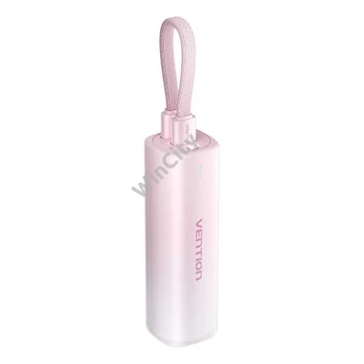 Powerbank 5000mAh Vention FHWR0 20W + USB-C to lightning cable (pink)