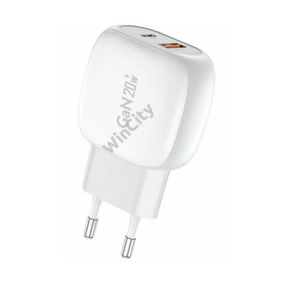 Foneng EU41 USB-C+USB-A 20W mains charger (white)