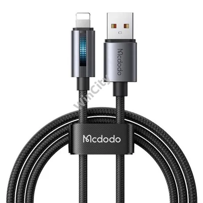 Mcdodo CA-5660 USB-A to Lightning cable with flashing light 1.2m (black)