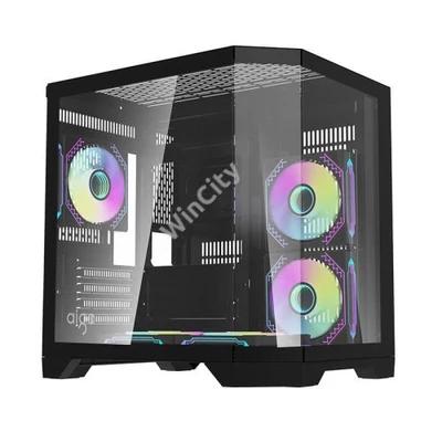 Darkflash FT350 számítógépház + 5 ARGB ventilátor (fekete)