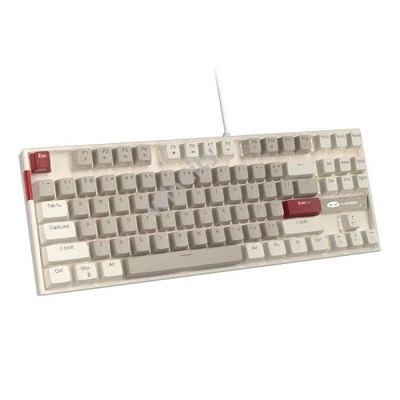 MageGee MK-STAR wired keyboard (retro white-gray)