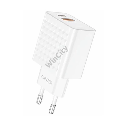 Foneng EU42 USB-C+USB-A 20W mains charger (white)