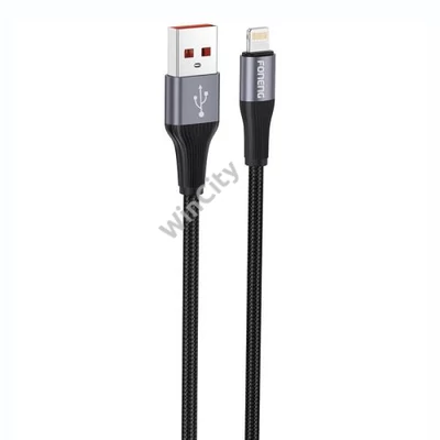 Foneng X112 USB-A to Lightning cable 2.4A, 1m (black)