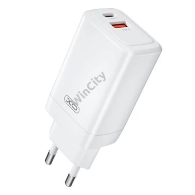 Fali töltő XO CE17, 65 W, 1x USB-C, 1x USB-A