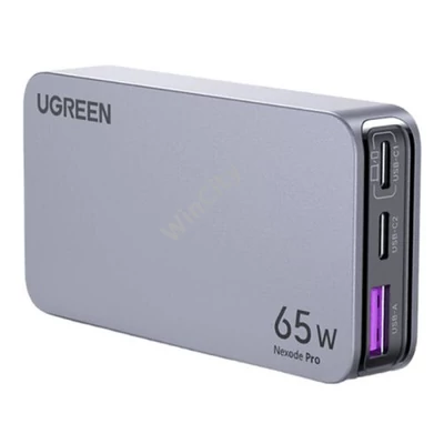 Ugreen Nexode Pro 65W lapos fali töltő, GaN, 2x USB-C + USB