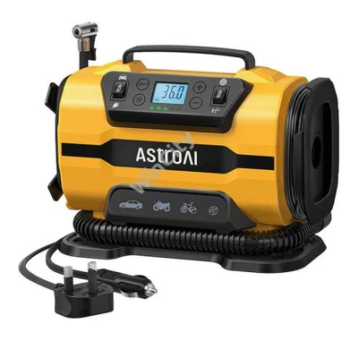 AstroAI ATJ-8366 150 PSI 12V DC/110V AC hordozható kerékkompresszor 150 PSI
