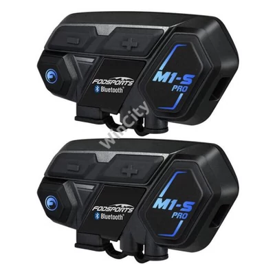 Fodsports M1-S Pro motorkerékpár intercom két darabos csomag (fekete)
