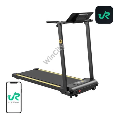 UREVO Foldi Mini elektromos futópad (fekete és narancssárga)