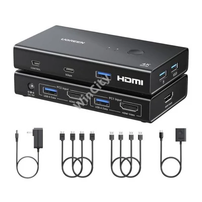 UGREEN AK502 2 az 1-ben HDMI 2.0 KVM kapcsoló