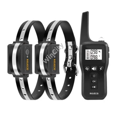 Rojeco PD529 1000m kutyakiképző nyakörv 2 nyakörvvel (fekete)