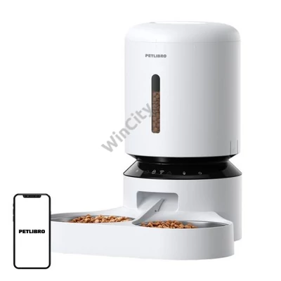 Petlibro Granary ételadagoló dupla tállal, Wifi, 5L(fehér)