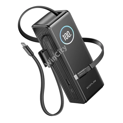 EcoFlow RAPID Powerbank 25000mAh, 170W (beépített 100W-os kábelek).