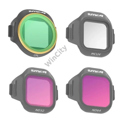 4 darabos Sunnylife MCUV + CPL + ND32 + ND64 szűrőkészlet MINI 5 Pro készülékhez