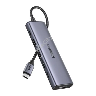 UGREEN CM511 USB-C 6 az 1-ben hub, 3x USB, DisplayPort, 4K 60Hz