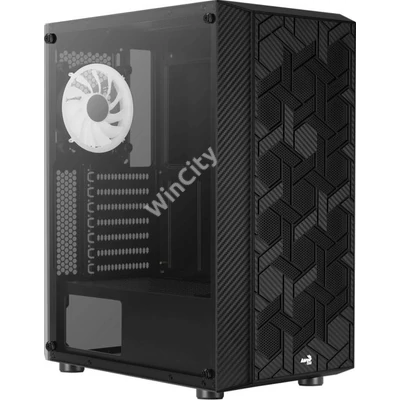 Számítógépház Aerocool Hive v3 FRGB ATX Fekete Edzett üveg