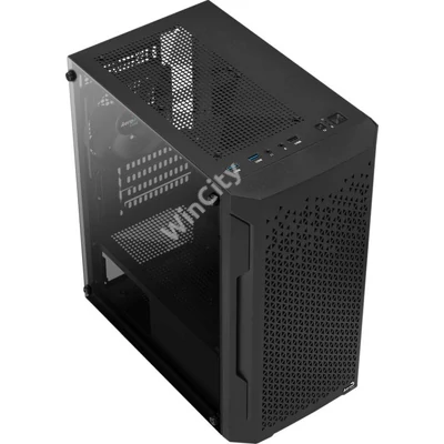 Számítógépház Aerocool Trinity Mini Mesh mATX Fekete Edzett üveg