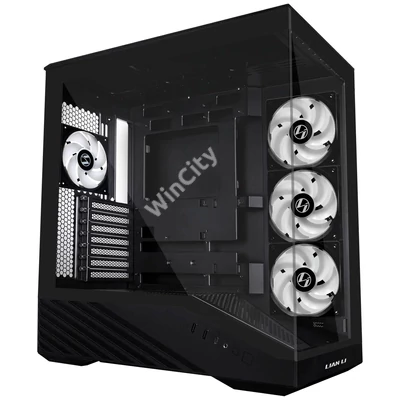 Számítógépház Lian Li Vector V100 Midi Tower, edzett üveg - fekete