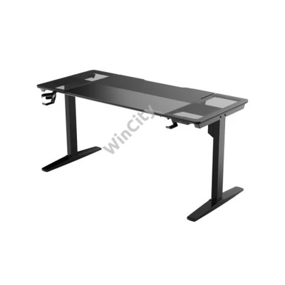 Gamer asztal ThunderX3 LAB-X, 1700 x 750mm elektromosan állítható, fekete