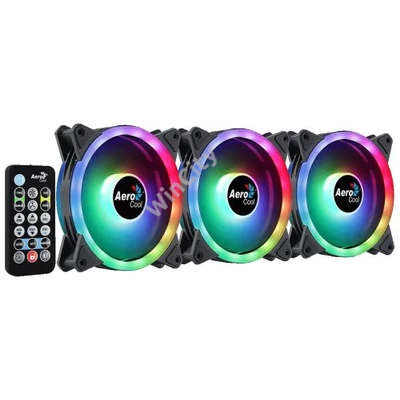 Ventilátor Aerocool Duo 12 Pro 3x 12cm ARGB LED + Vezérlő