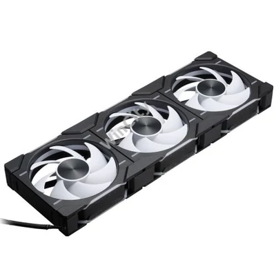 Ventilátor PHANTEKS D30 PWM Regular Airflow D-RGB L 12cm, 3 darabos szett, Fekete