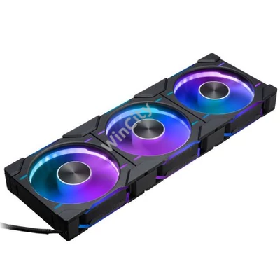 Ventilátor PHANTEKS D30 PWM reverse Airflow D-RGB L 12cm, 3 darabos Fekete