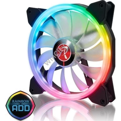 Ventilátor RAIJINTEK IRIS 14 Rainbow RGB PWM 14cm 2db-os + Vezérlő