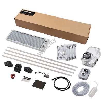 PHANTEKS Glacier EZ-Fit 360 D30-KIT, DIY AIO folyadékhűtő szett, fehér