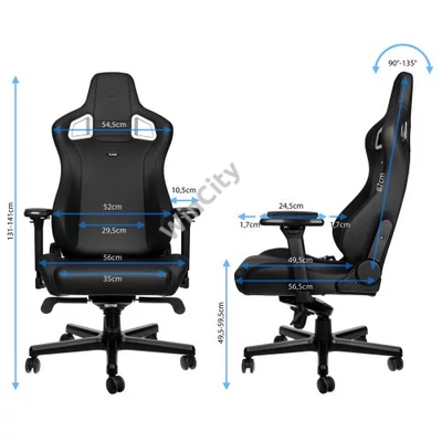 Gamer szék noblechairs EPIC Black Edition Hybrid Bőr