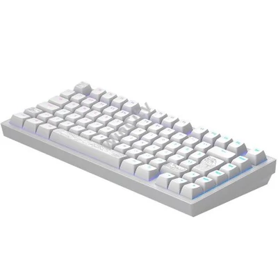 Billentyűzet Dark Project ALU Terra Nostra White - Wired Gaming Keyboard (ISO DE)