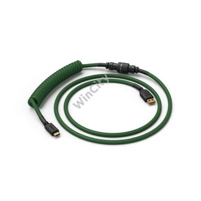 Billentyűzet kiegészítő Glorious Coiled Cable Forest Green USB-C Spirálkábel Zöld