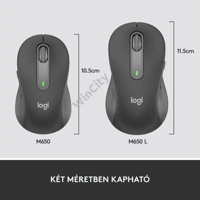 Egér Logitech Signature M650 for Business Optikai Wireless Grafitszürke