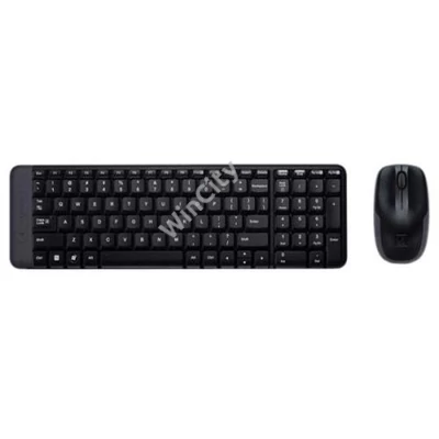 Billentyűzet + Egér Logitech MK220 Membrános Fekete Wireless Magyar