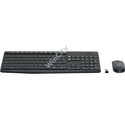 Billentyűzet + Egér Logitech MK235 Membrános Fekete Wireless Magyar