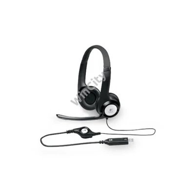 Fejhallgató Logitech H390 Mikrofonnal Fekete USB