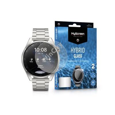 Huawei Watch 3/Watch 3 Pro (48 mm) rugalmas üveg képernyővédő fólia - MyScreen Protector Hybrid Glass - 2 db/csomag - transparent