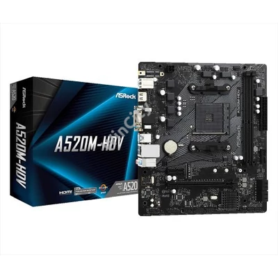 ASRock A520M-HDV AMD A520 SocketAM4 mATX alaplap